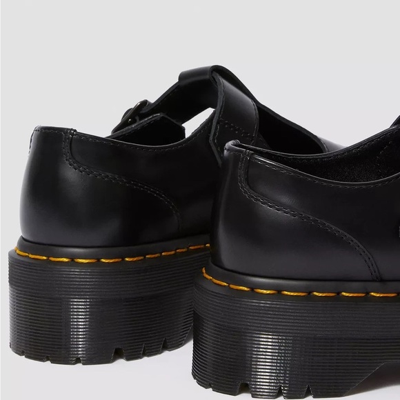Dr Martens Women’s Bethan Oxford Black Mary Jane Platform Shoes - Picture 5 of 8